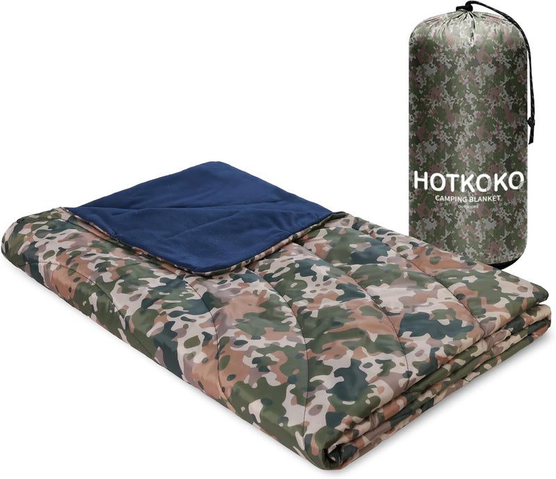 hotkoko Hooded Stadium Blanket, Waterproof Fleece Wearable Camping Blanket - Image 3